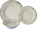 Melamine Dinnerware Sets, Service for 4. Unbreakable Dishes. Scratch Resistant M